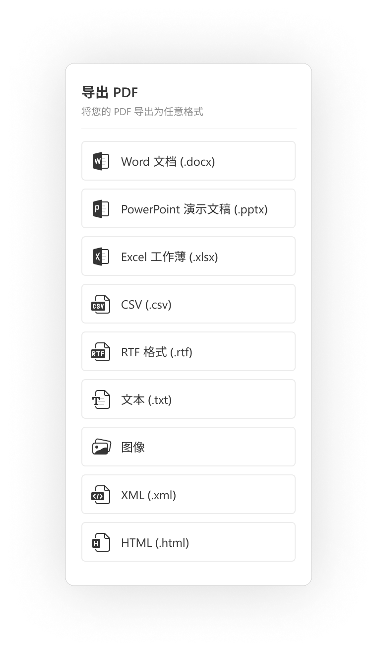 PDF文档格式转换