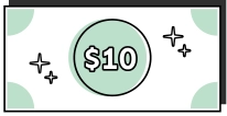 $10 cash reward