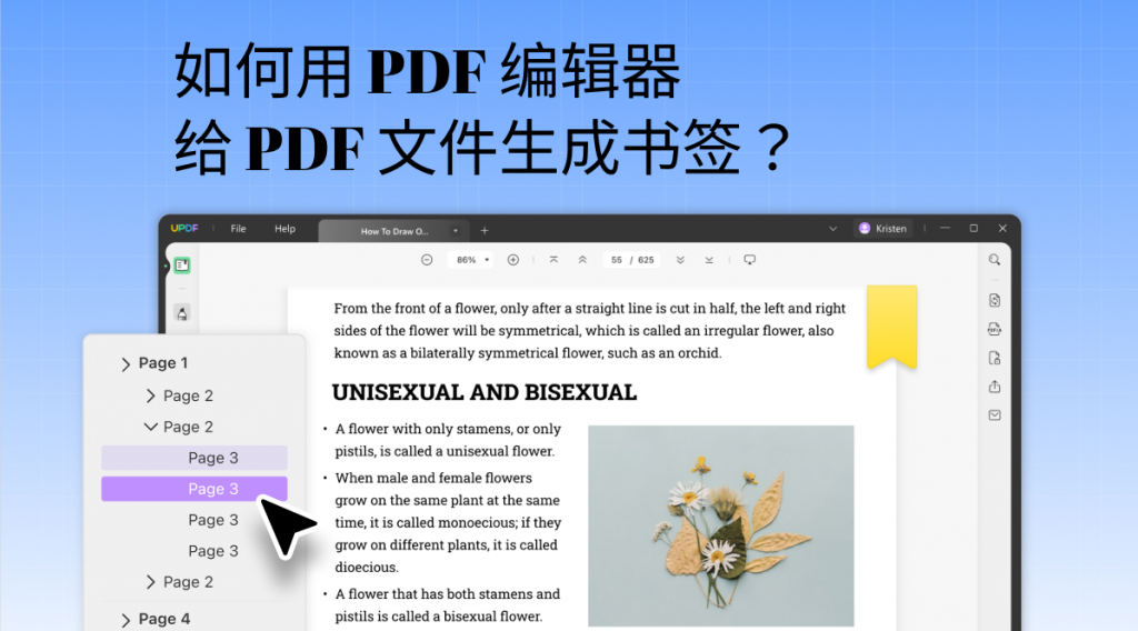 如何用PDF编辑器给PDF文件生成书签？PDF书签添加4大步骤！