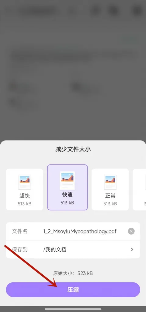 手机上压缩PDF的步骤四