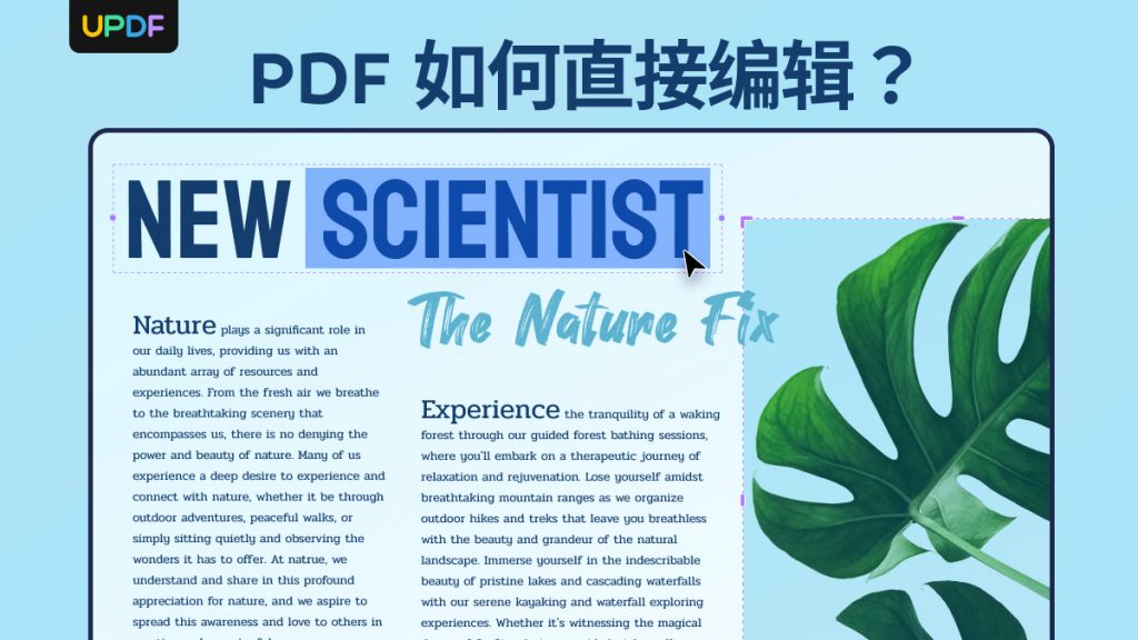 PDF可以直接编辑吗？PDF如何直接编辑文字？