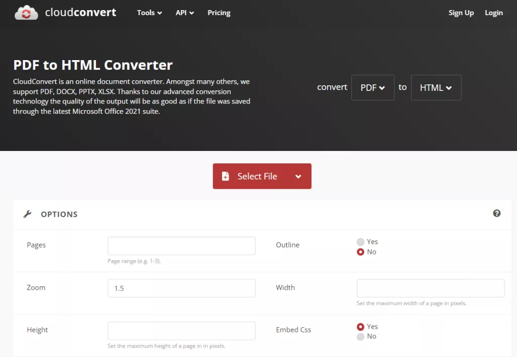 CloudConvert在线PDF转换工具