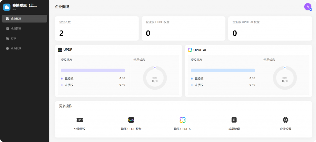 UPDF企业版管理后台