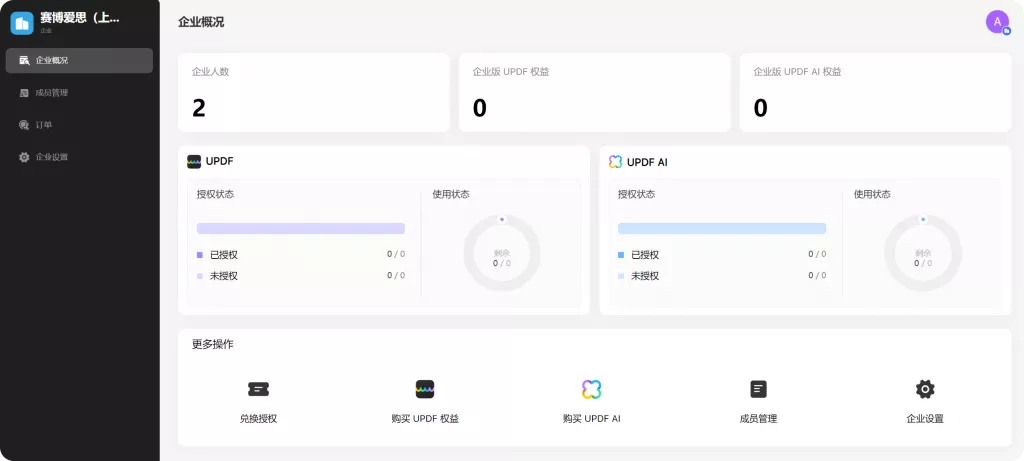 UPDF企业版管理后台