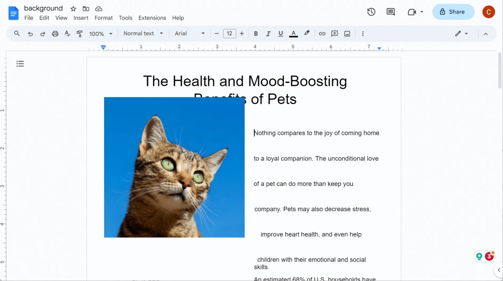 Google Docs 免费在线删 PDF 背景
