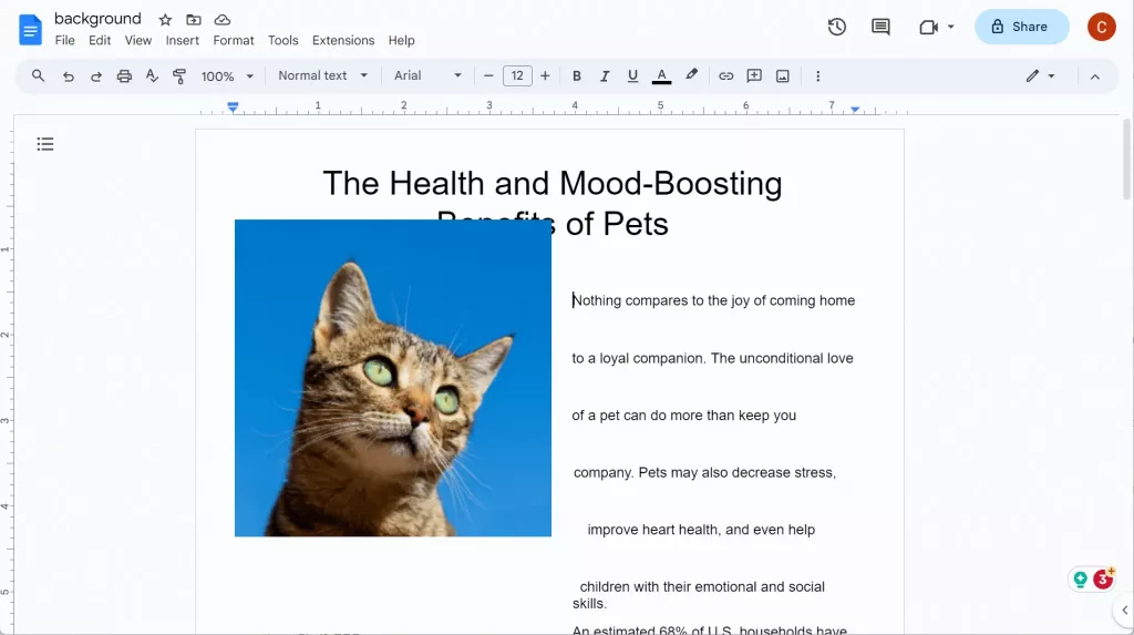Google Docs 免费在线删 PDF 背景