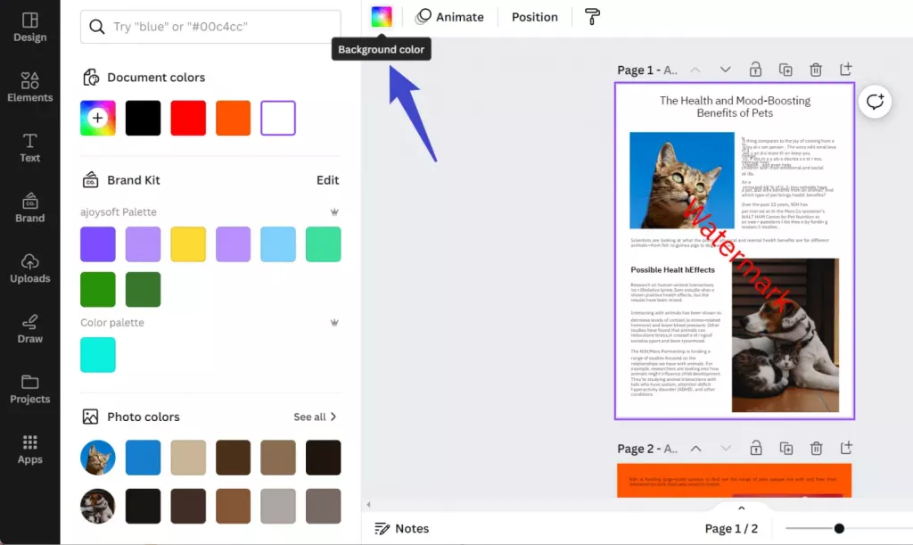 Canva 在线 PDF 编辑工具