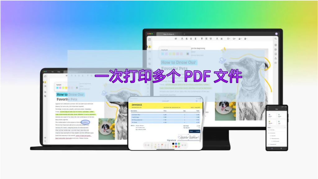 如何一次打印多个 PDF 文件？