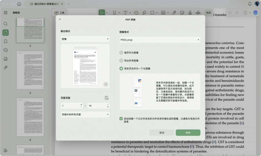 转换格式功能