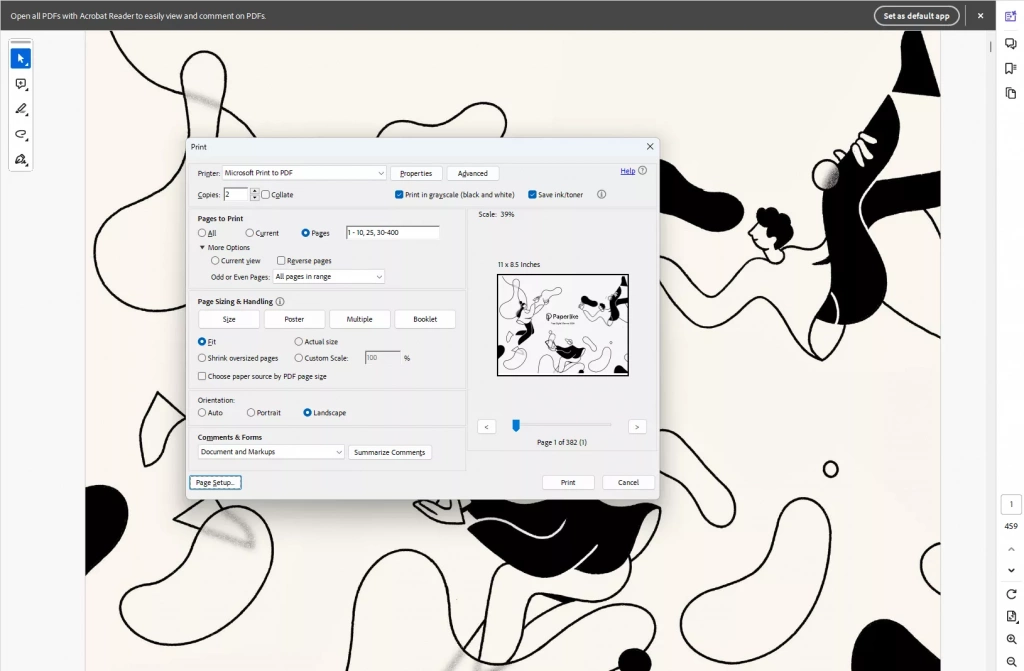 Adobe Acrobat 打印机