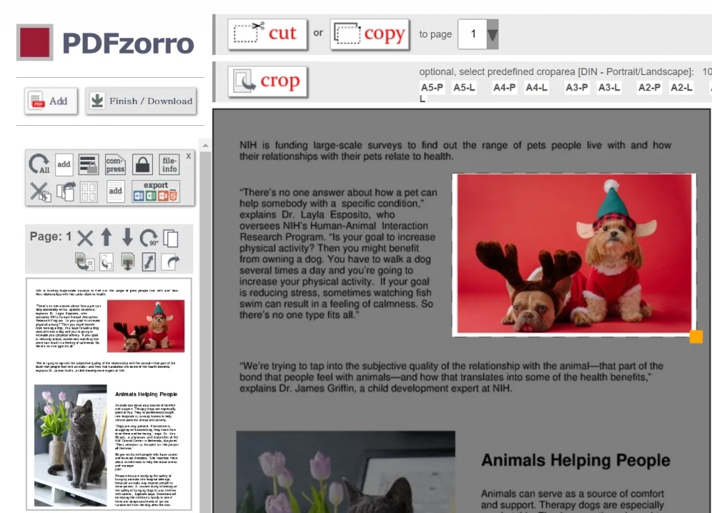 用 PDFZorro 在线删 PDF 图片