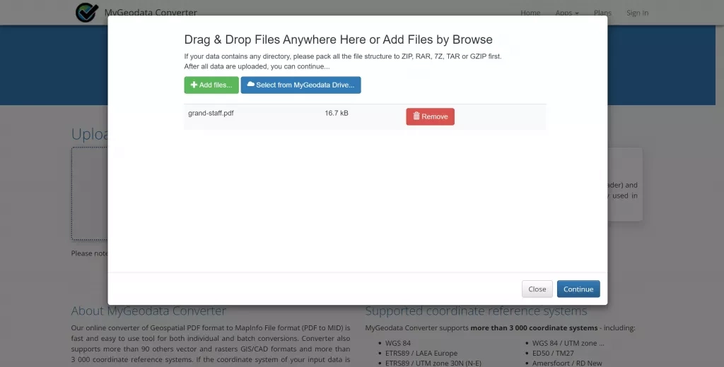MyGeodata Convert