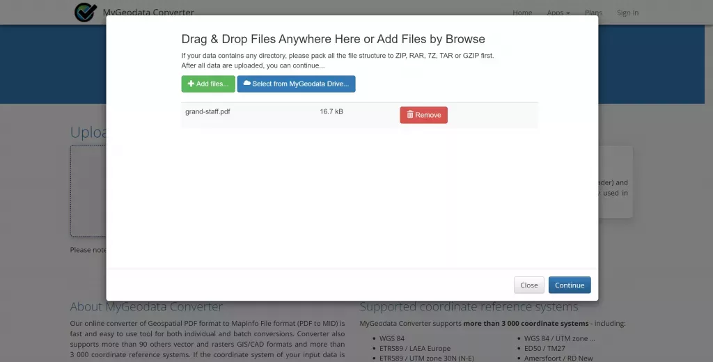 MyGeodata Convert