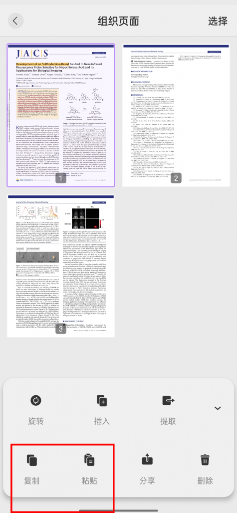 复制和粘贴页面