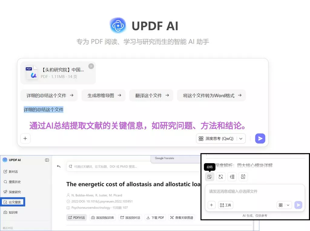 AI总结与对话功能