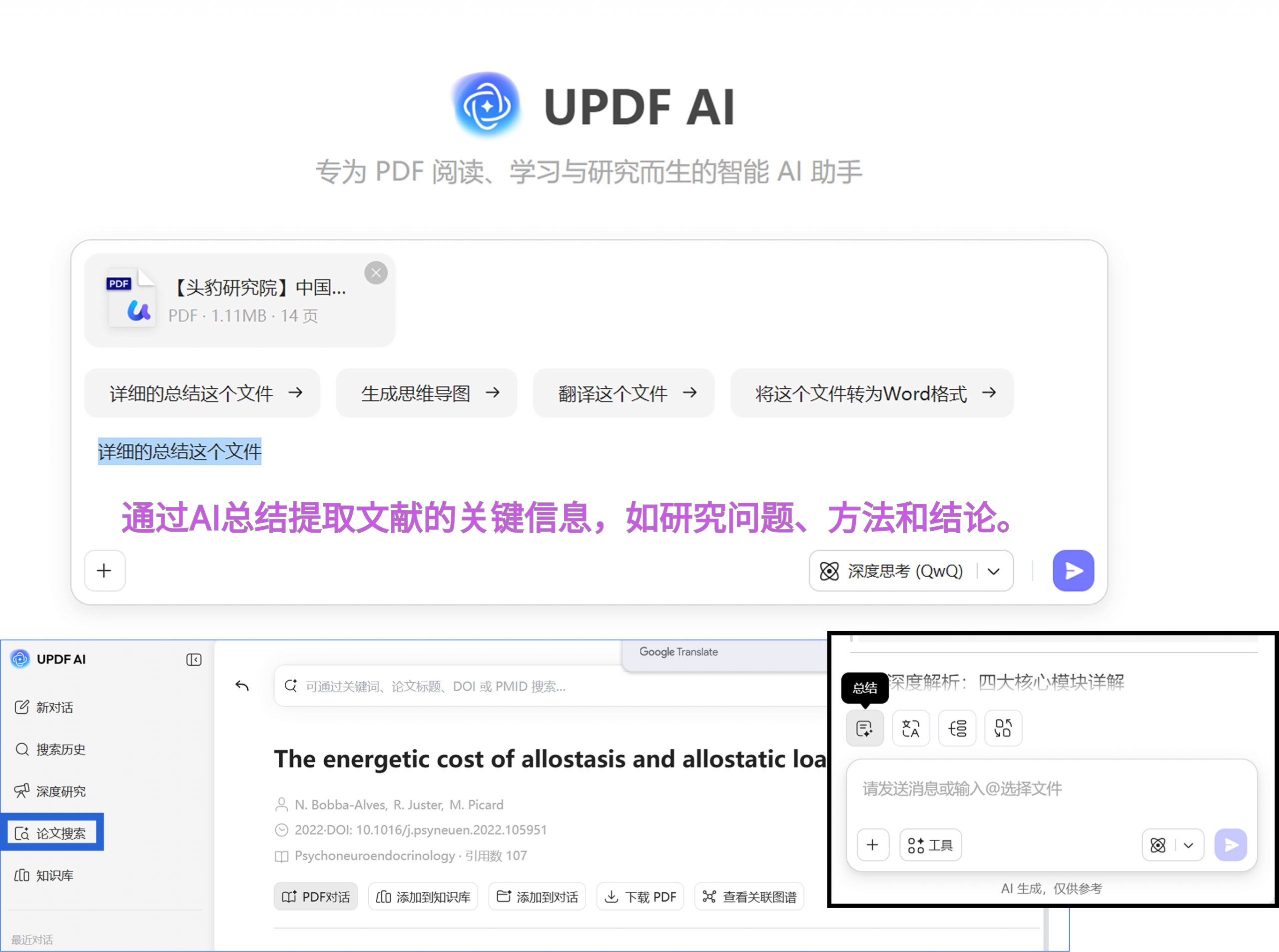 AI总结与对话功能
