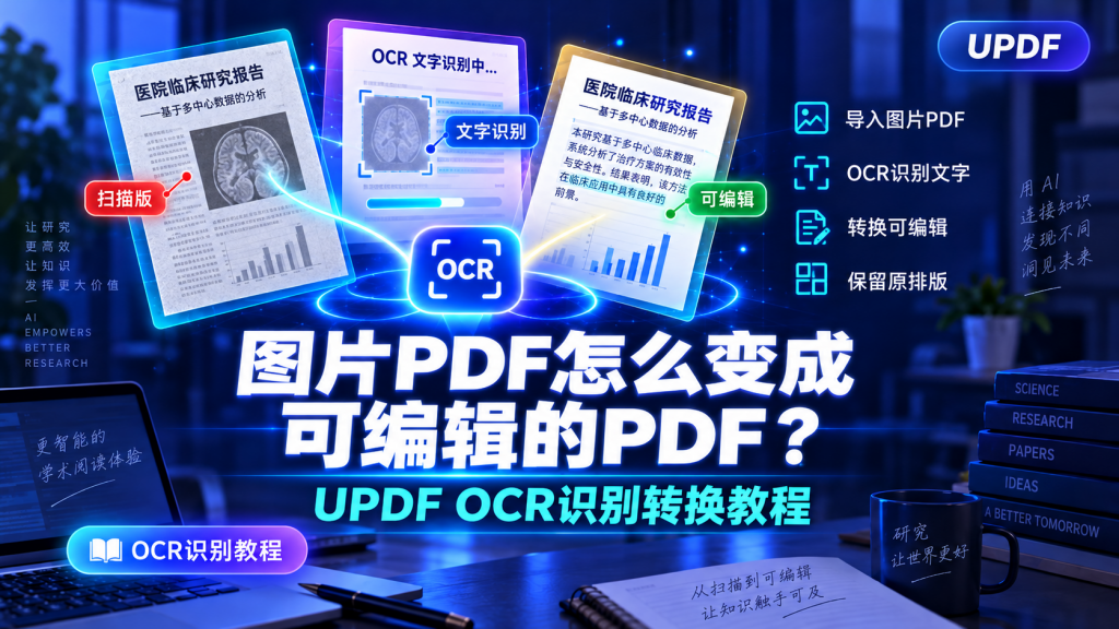图片PDF怎么变成可编辑的PDF？UPDF OCR识别转换教程
