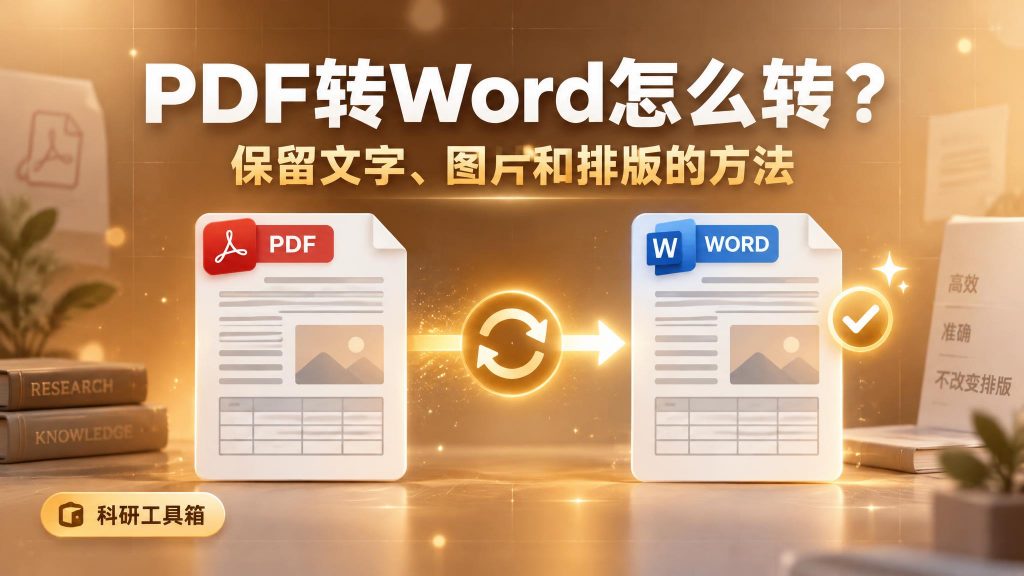 PDF转Word怎么转？保留文字、图片和排版的方法